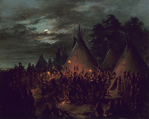 Scalp Dance, Sioux, 1846, George Catlin