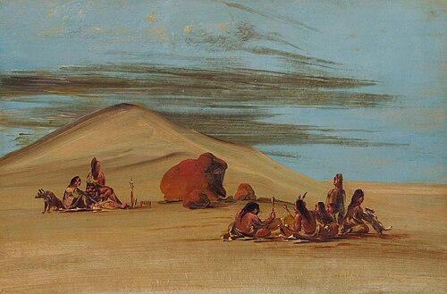 Sioux Worshiping at the Red Boulders, 1838, George Catlin
