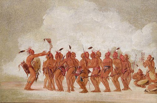 Slave Dance, Sac and Fox, 1836, George Catlin