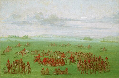 "Smoking Horses," a Curious Custom of the Sauk and Fox, 1835, George Catlin
