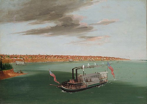 St. Louis from the River Below, 1832, George Catlin