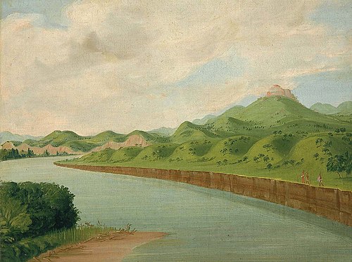 The Tower, 1100 Miles above St. Louis, 1832, George Catlin
