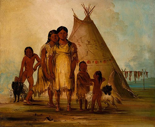 Two Comanche Girls, 1834, George Catlin