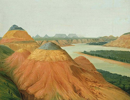 View in the Big Bend of the Upper Missouri, 1832, George Catlin