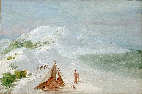 White Sand Bluffs, on Santa Rosa Island, Near Pensacola, 1834, George Catlin