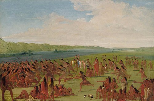 Ball-play of the Women, Prairie du Chien, 1835, George Catlin