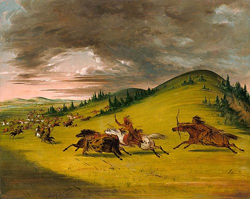 Battle Between Sioux and Sac and Fox, 1847, George Catlin