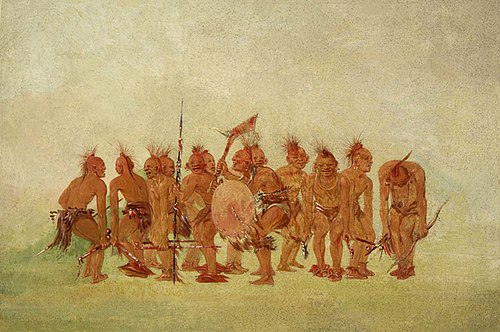Begging Dance, Sauk and Fox, 1836, George Catlin