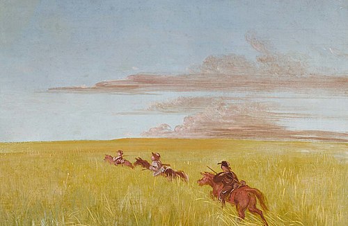 Bogard, Batiste, and I, Traveling through a Missouri Bottom, 1838, George Catlin