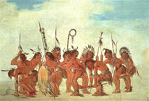 Braves' Dance at Fort Snelling, 1836, George Catlin