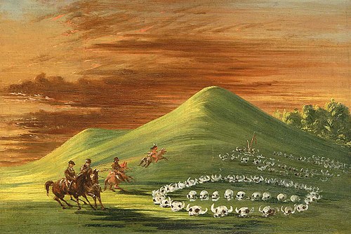 Butte de Mort, Sioux Burial Ground, Upper Missouri, 1838, George Catlin