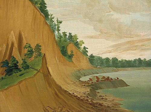 Cabane's Trading House, 930 Miles above St. Louis, 1832, George Catlin