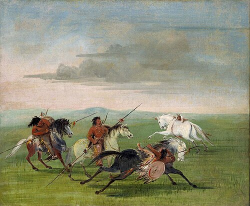 Comanche Feats of Horsemanship, 1834, George Catlin