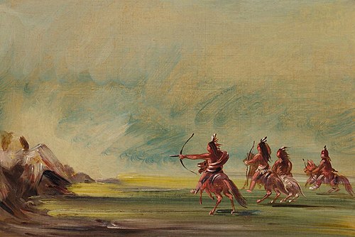 Comanche Giving Arrows to the Medicine Rock, 1838, George Catlin