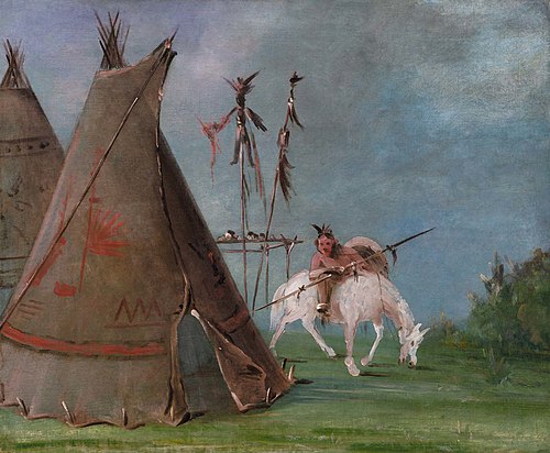 Comanche Lodge of Buffalo Skins, 1834, George Catlin