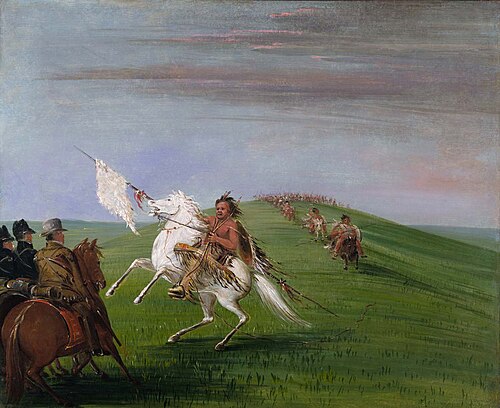 Comanche Meeting the Dragoons, 1834, George Catlin
