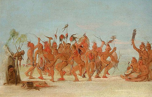 Dance to the Medicine Bag of the Brave, 1836, George Catlin