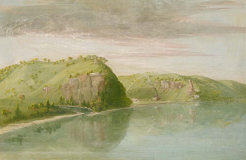 Dubuque's Grave, Upper Mississippi, 1835, George Catlin