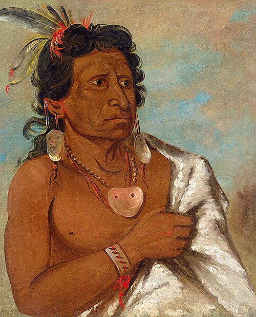 U'sh-ee-kitz, He Who Fights with a Feather, Chief of the Tribe, 1834, George Catlin
