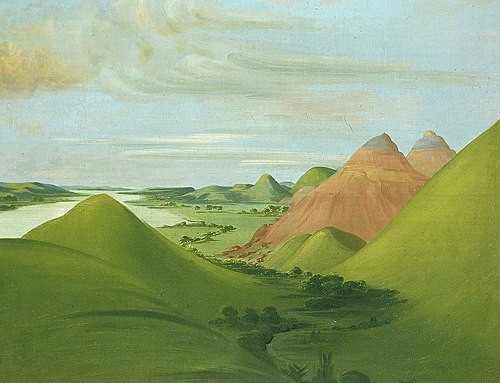 Iron Bluff, 1200 Miles above St. Louis, 1832, George Catlin