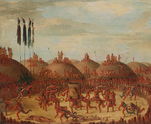 The Last Race, Mandan O-kee-pa Ceremony, 1832, George Catlin