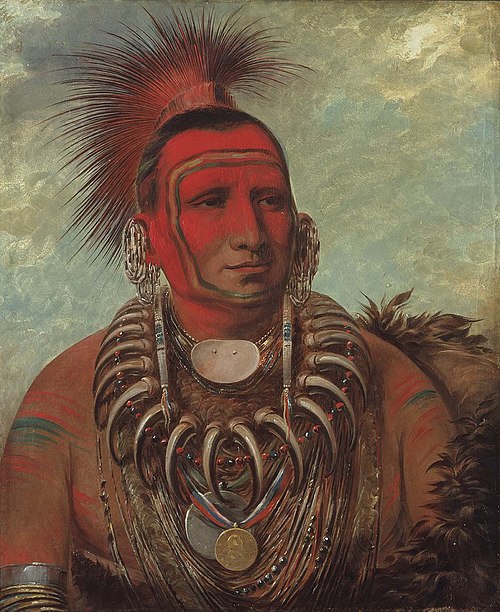 Shon-ta-yi-ga, Little Wolf, a Famous Warrior, 1844, George Catlin
