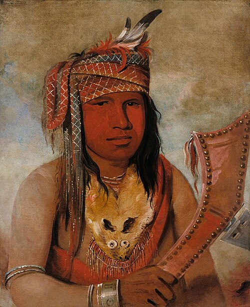 I-an-be-w'ah-dick, Male Caribou, a Brave, 1836, George Catlin
