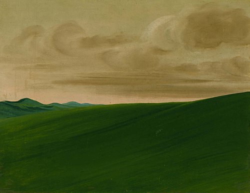 Nishnabottana Bluffs, Upper Missouri, 1832, George Catlin