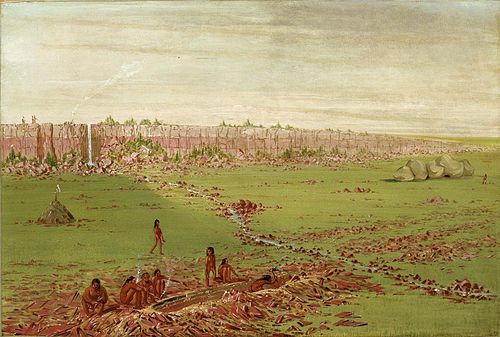 Pipestone Quarry on the Coteau des Prairies, 1836, George Catlin