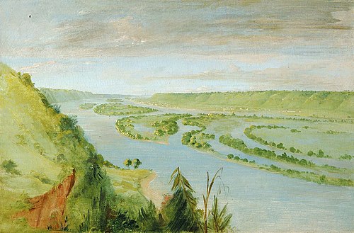 Prairie du Chien, United States Garrison, 1835, George Catlin