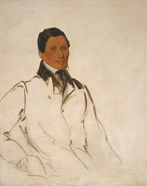 Waun-naw-con, The Dish (John W. Quinney), a Missionary Preacher, 1836, George Catlin