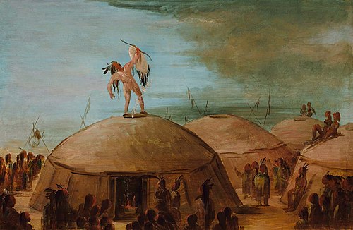 Rainmaking among the Mandan, 1838, George Catlin