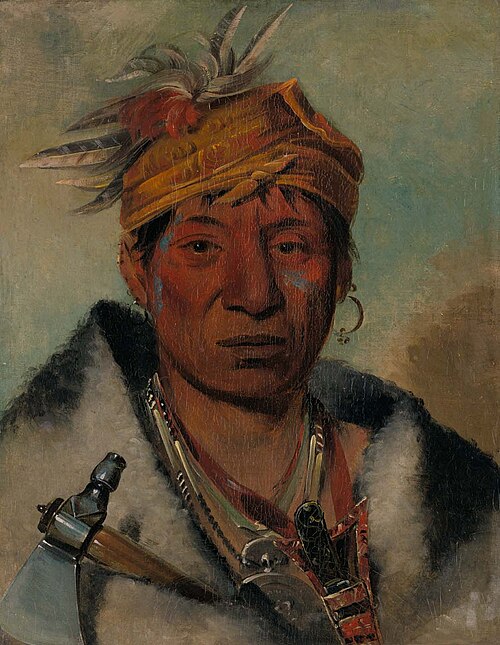 Ah-yaw-ne-tak-oár-ron, a Warrior, 1831, George Catlin