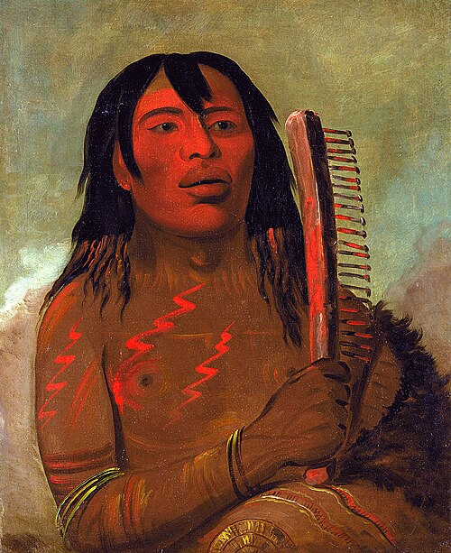Tcha-dés-sa-ko-máh-pee, Bear's Child, 1832, George Catlin