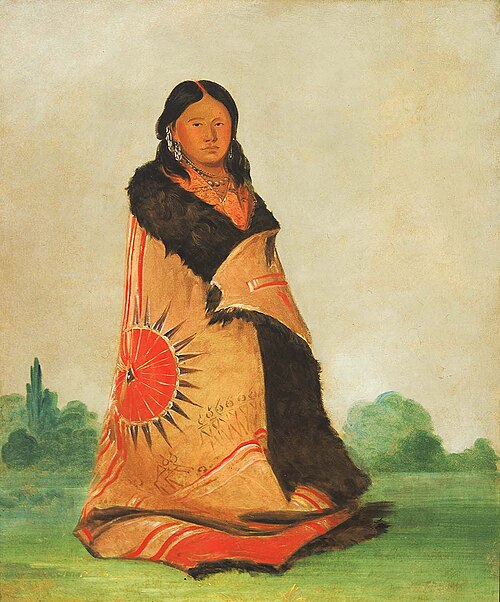 Mong-shóng-sha, Bending Willow, Wife of Great Chief, 1832, George Catlin