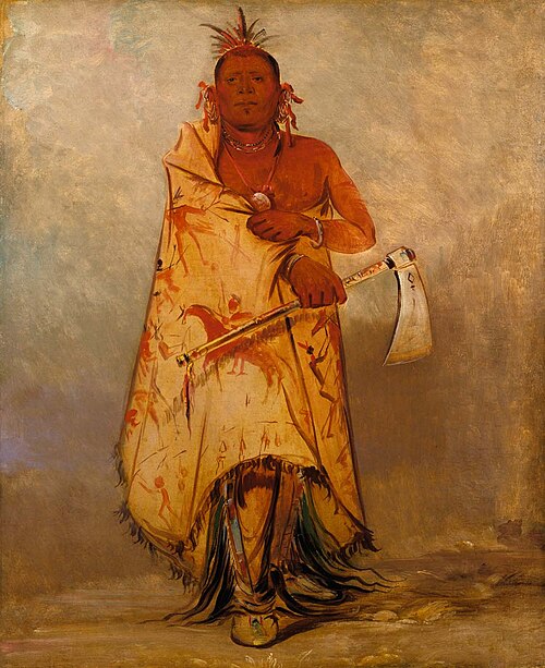 Le-sháw-loo-láh-le-hoo, Big Elk, Chief of the Skidi (Wolf) Pawnee, 1832, George Catlin