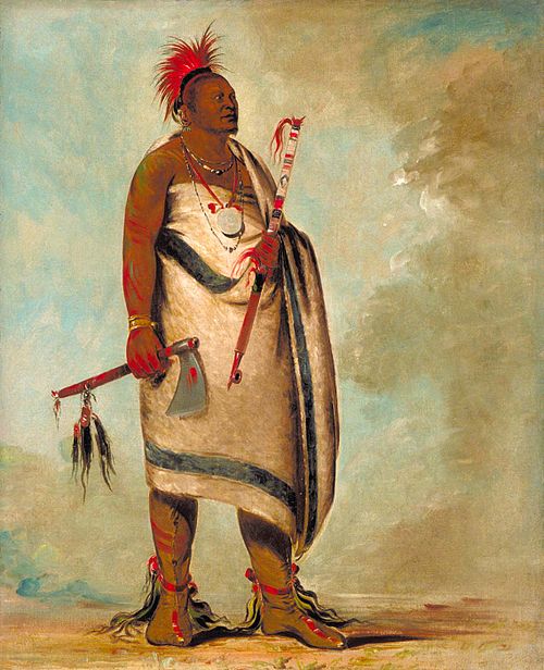 Tchong-tas-sáb-bee, Black Dog, Second Chief, 1834, George Catlin
