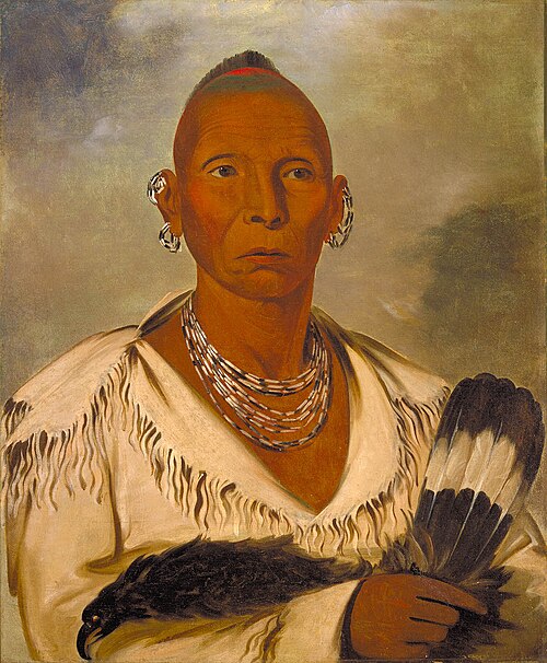 Múk-a-tah-mish-o-káh-kaik, Black Hawk, Prominent Sac Chief, 1832, George Catlin