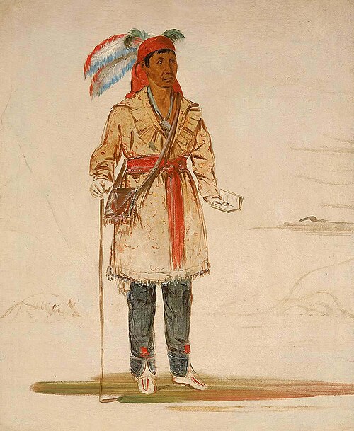 Ee-tów-o-kaum, Both Sides of the River, Chief of the Tribe, 1836, George Catlin