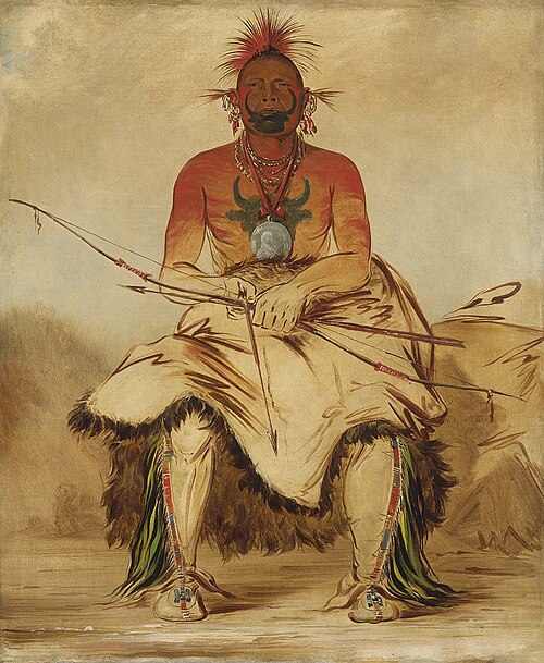 La-dóo-ke-a, Buffalo Bull, a Grand Pawnee Warrior, 1832, George Catlin