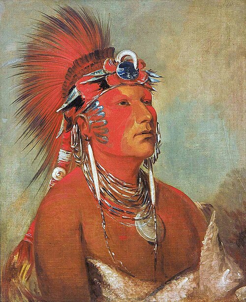 Jee-hé-o-hó-shah, Cannot Be Thrown Down, a Warrior, 1832, George Catlin