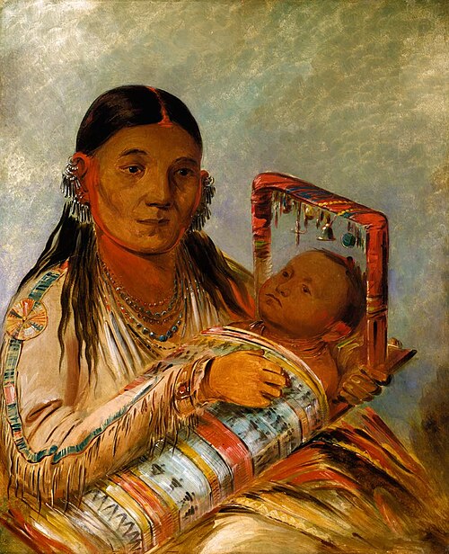 Chée-ah-ká-tchée, Wife of Nót-to-way, 1835, George Catlin