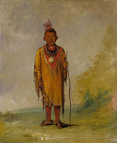 Me-sóu-wahk, Deer's Hair, Favorite Son of Kee-o-kúk, 1835, George Catlin
