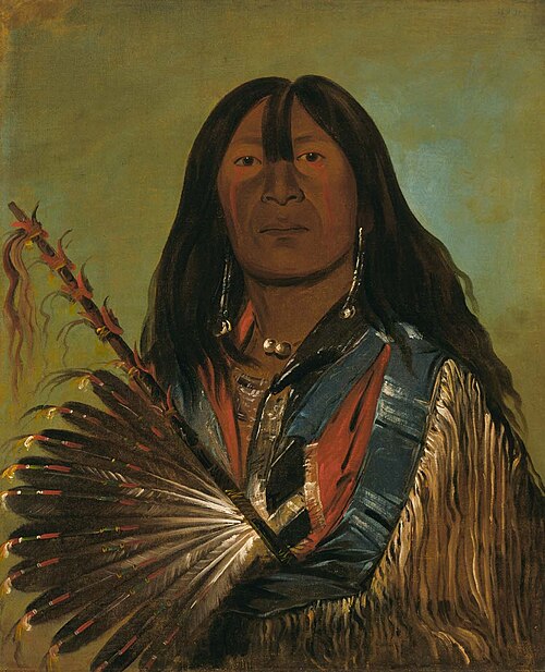 Shón-ka, The Dog, Chief of the Bad Arrow Points Band, 1832, George Catlin