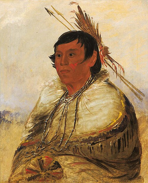 Ni-a-có-mo, Fix With the Foot, a Brave, 1830, George Catlin