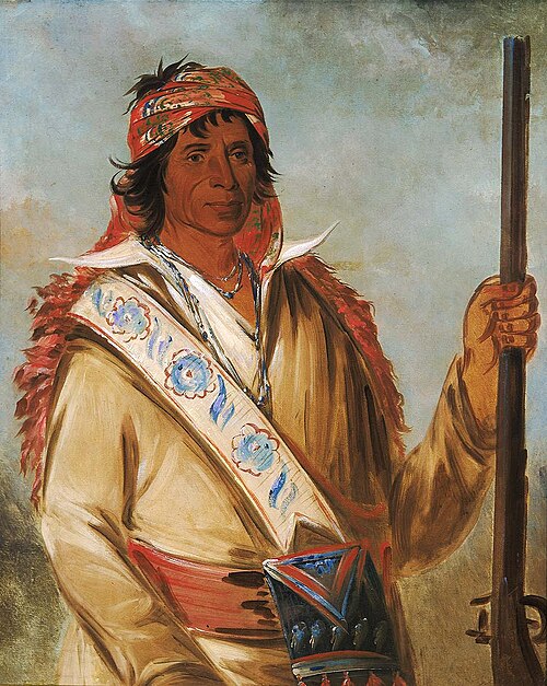 Steeh-tcha-kó-me-co, Great King (called Ben Perryman), a Chief, 1834, George Catlin