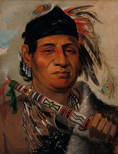 Mah-kée-mee-teuv, Grizzly Bear, Chief of the Tribe, 1831, George Catlin