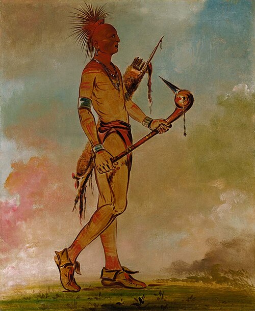 Shin-ga-wás-sa, Handsome Bird, 1834, George Catlin