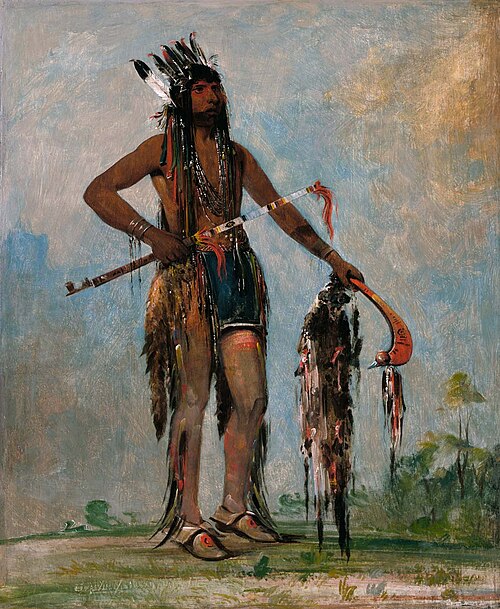 Ka-bés-hunk, He Who Travels Everywhere, a Warrior, 1835, George Catlin