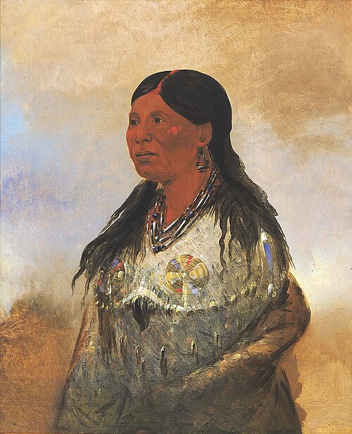 Hón-je-a-pút-o, Wife of Bear-catcher, 1832, George Catlin